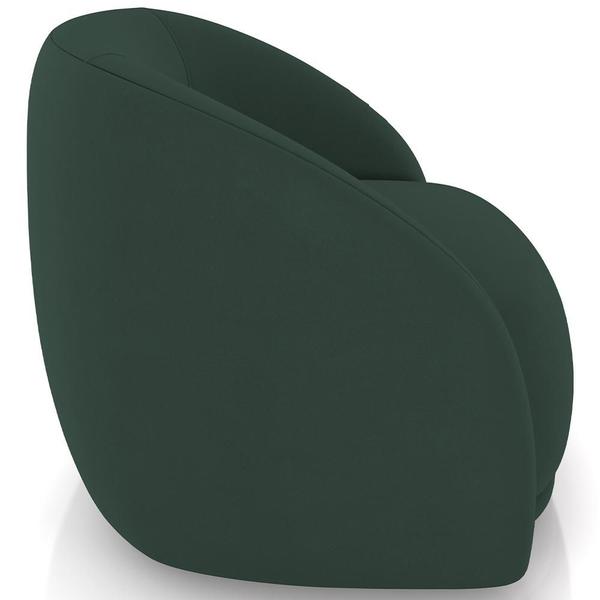 Imagem de Poltrona Decorativa Giratória Angelina M03 Veludo Verde Musgo - Lyam Decor