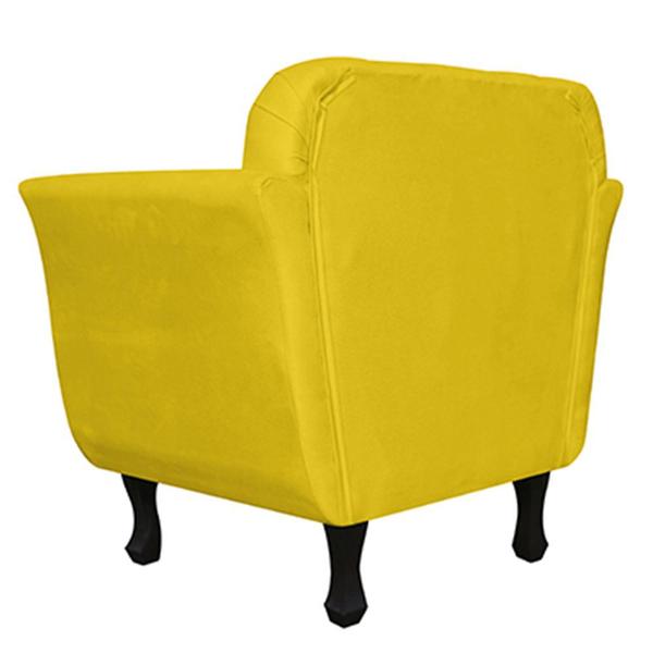 Imagem de Poltrona Decorativa Helena Amarelo - Malta Decor