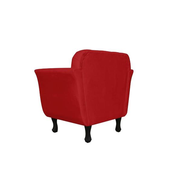 Imagem de Poltrona Decorativa Helena Veludo Vermelho - Montanris Decor