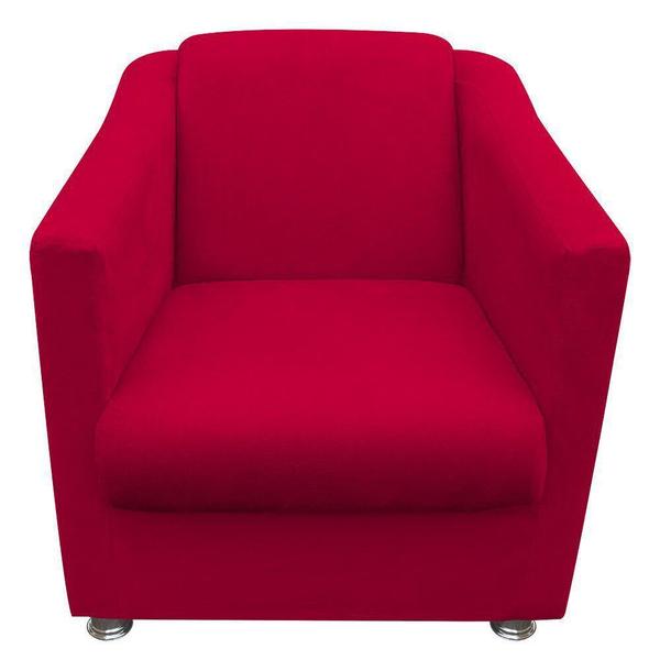 Imagem de Poltrona Decorativa Hilda Suede Vermelho