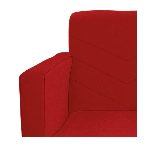 Imagem de Poltrona Decorativa Jade Base De Ferro Bronze Corano Vermelho - INCASA DECOR