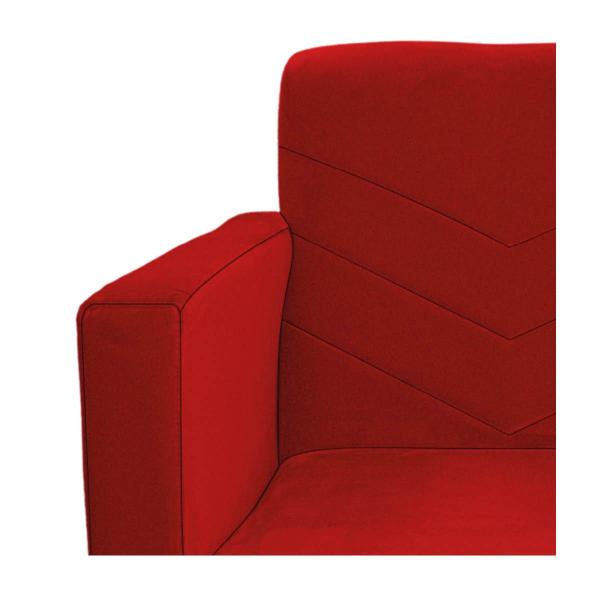 Imagem de Poltrona Decorativa Jade Base De Ferro Dourado Suede Vermelho - INCASA DECOR