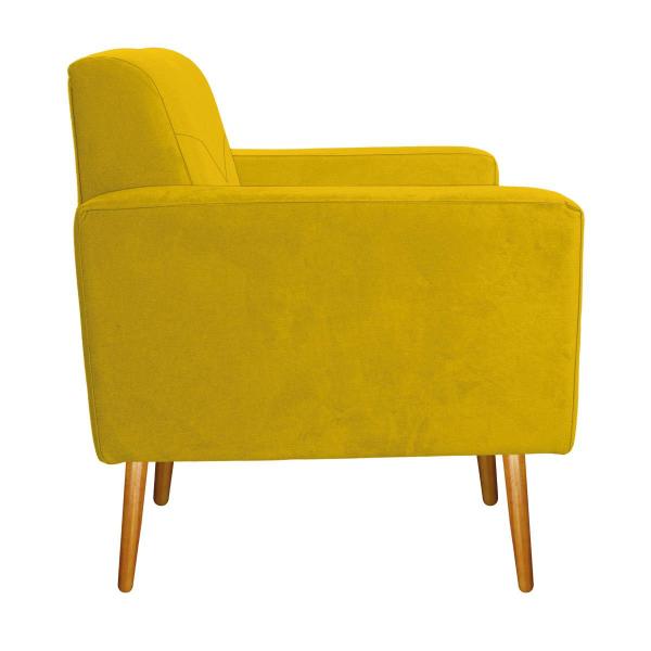 Imagem de Poltrona Decorativa Jade Recepçao Pes Palito Corano Amarelo - INCASA DECOR