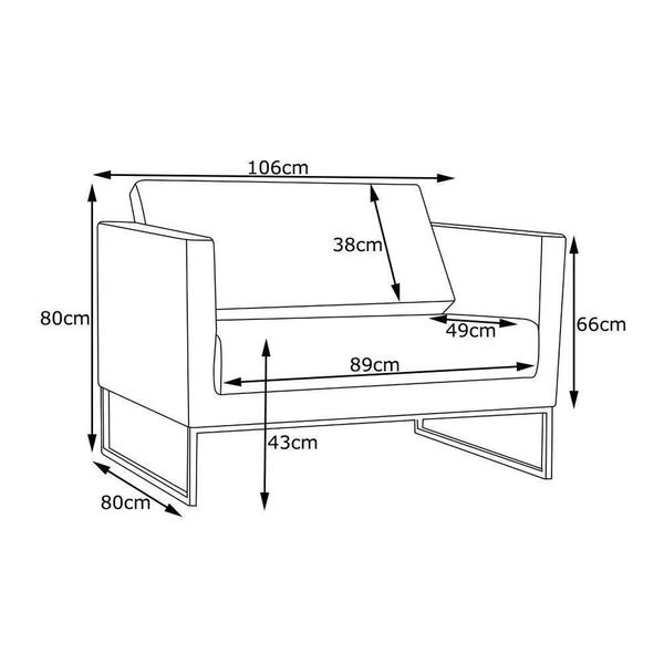 Imagem de Poltrona Decorativa Julia 106cm Corano Bege - Gran Belo