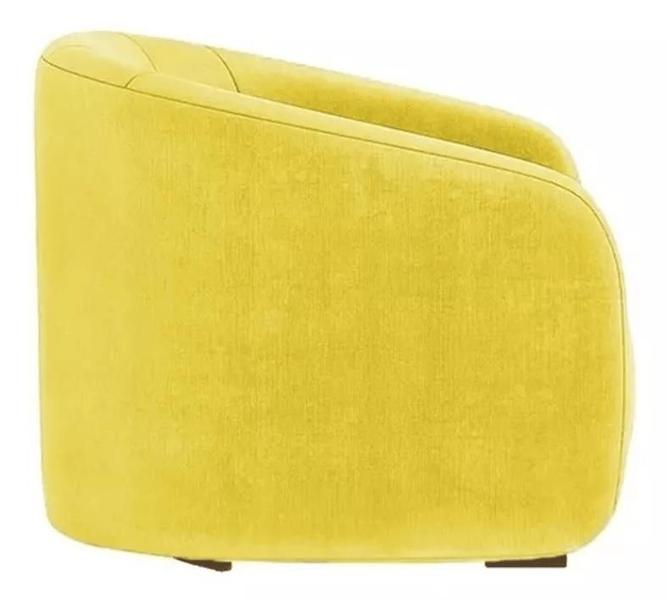 Imagem de Poltrona Decorativa Julia Sala Recepção Suede Amarelo - INCASA DECOR