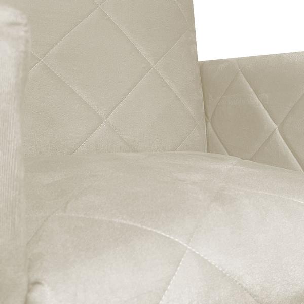 Imagem de Poltrona Decorativa Klara Suede Marfim Industrial Cobre - Belliv Decor