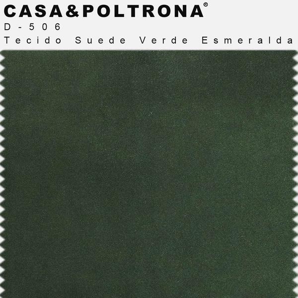 Imagem de Poltrona Decorativa Luminne Base Madeira Suede Verde Esmeralda - Nexta Casa