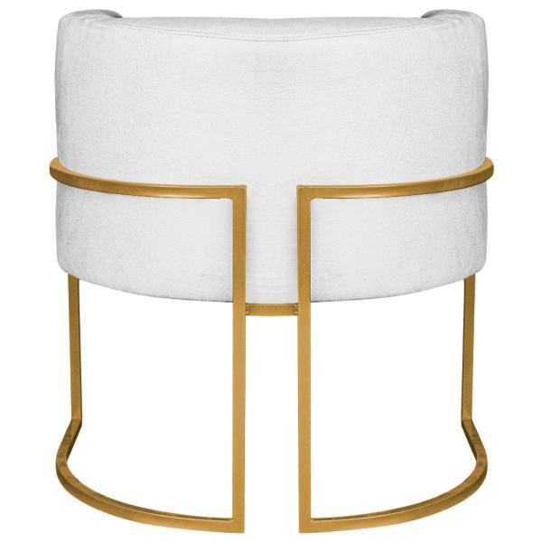 Imagem de Poltrona Decorativa Luna Base de Ferro Dourado Suede