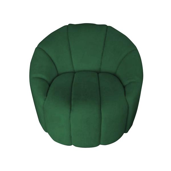 Imagem de Poltrona Decorativa Luxo Safira Tecido Veludo Verde 