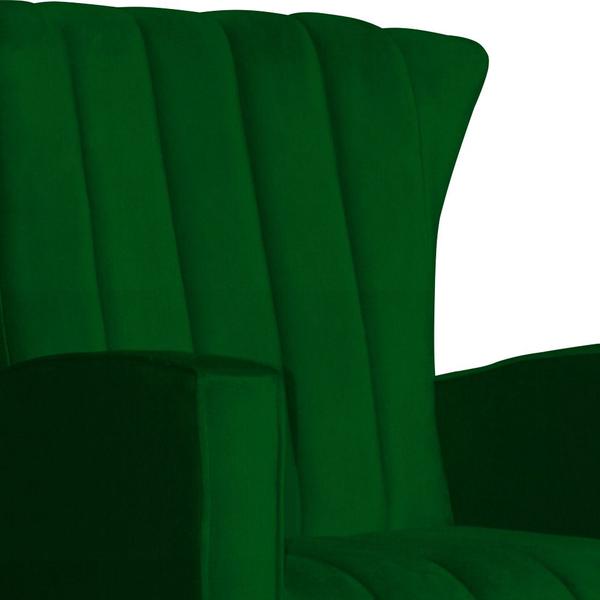 Imagem de Poltrona Decorativa Melinda Balanço Vovo Suede Verde - FM