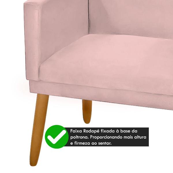 Imagem de Poltrona Decorativa Namoradeira Nina 2 Lugares Suede Rosa