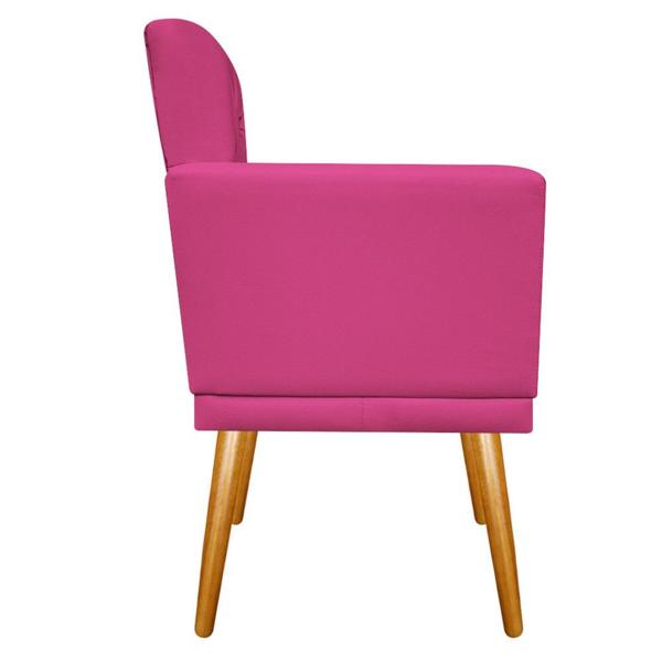 Imagem de Poltrona Decorativa Nanda Capitonê material sintético Pink - KDAcanto Móveis