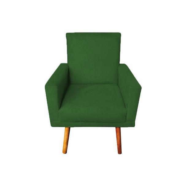 Imagem de Poltrona Decorativa Nina com Rodapé Suede Verde