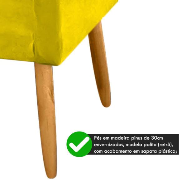 Imagem de Poltrona Decorativa Nina para Escritório Suede Amarelo - 2M Decor