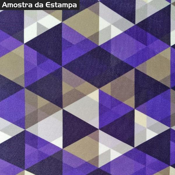 Imagem de Poltrona Decorativa Nina Pés Retrô Rodapé Triangulo Roxo