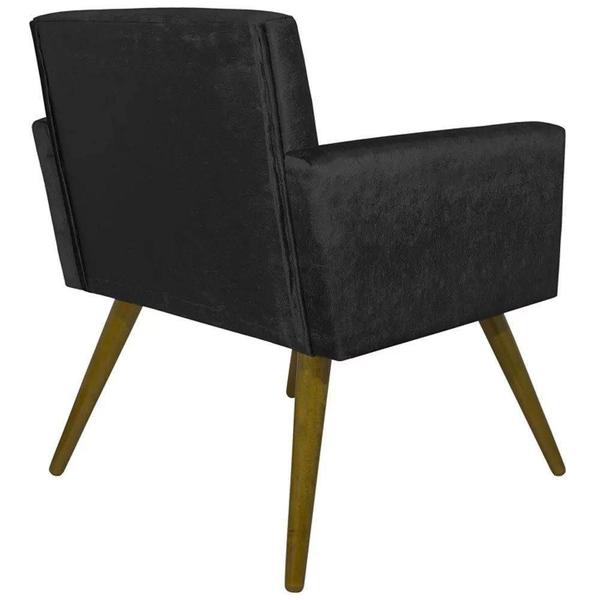 Imagem de Poltrona Decorativa Nina s/r Tecido Suede Cor: Preto