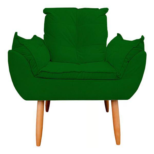 Imagem de Poltrona Decorativa Opala Sala de Estar Veludo Verde Kimi Decor