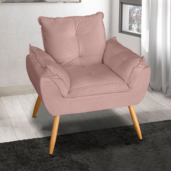 Imagem de Poltrona Decorativa Opala Suede Rose