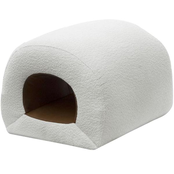 Imagem de Poltrona Decorativa Para Sala com Puff Orgânico Erina C06 Bouclê Cru - Lyam Decor