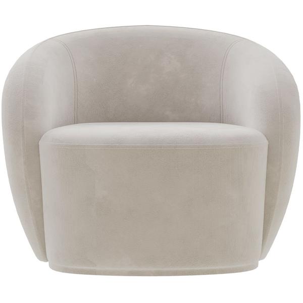 Imagem de Poltrona Decorativa Para Sala de Estar Living Gliese K01 Veludo Bege - Lyam Decor