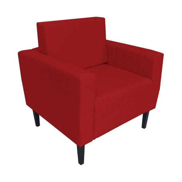 Imagem de Poltrona Decorativa Para Sala de Estar Manu Suede Vermelho - DL DECOR