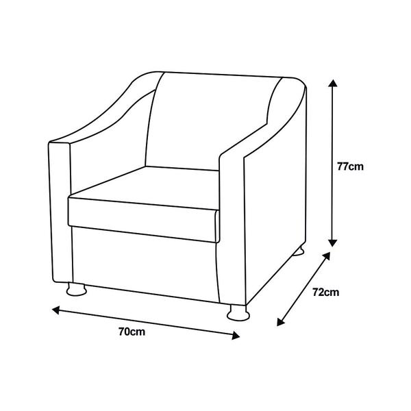 Imagem de Poltrona Decorativa para Sala de Estar Tilla Suede - Mafer