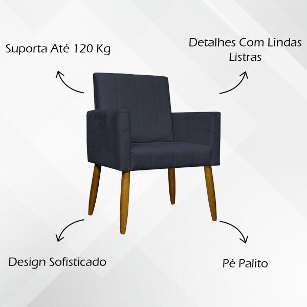 Imagem de Poltrona Decorativa para Sala Mari Suede Cores