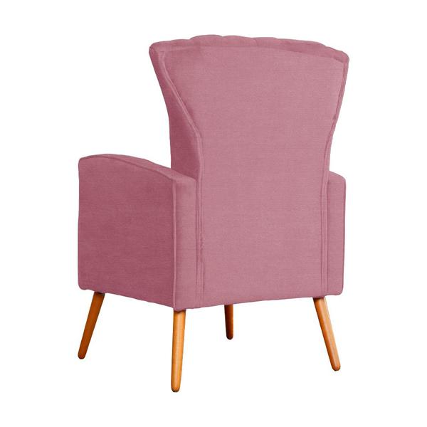 Imagem de Poltrona Decorativa Para Sala Melinda Suede Rosa - FM