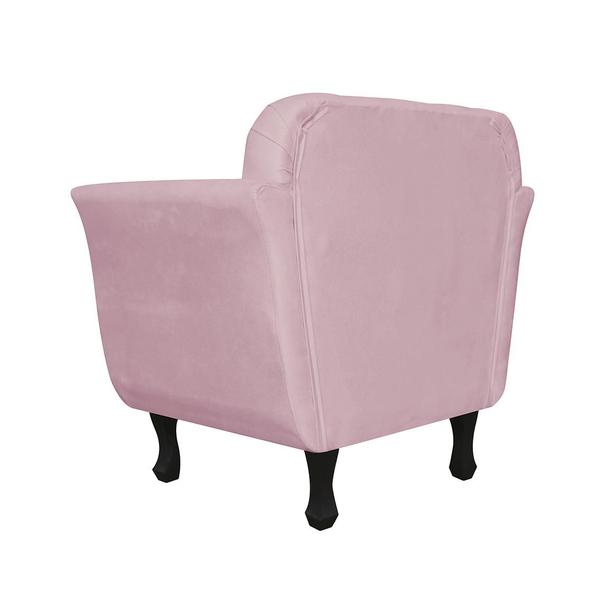 Imagem de Poltrona Decorativa Para Salão de Beleza Juliana Suede Rosa Bebe - DL Decor