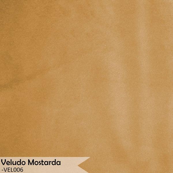 Imagem de Poltrona Decorativa Sala de Estar Luana Base Gold Veludo Mostarda - Montanaris Decor