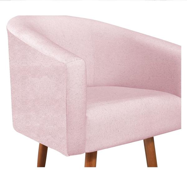 Imagem de Poltrona Decorativa Sala de Estar Recepção Luiza Pés Palito Suede Rosa Bebê - Amarena Móveis