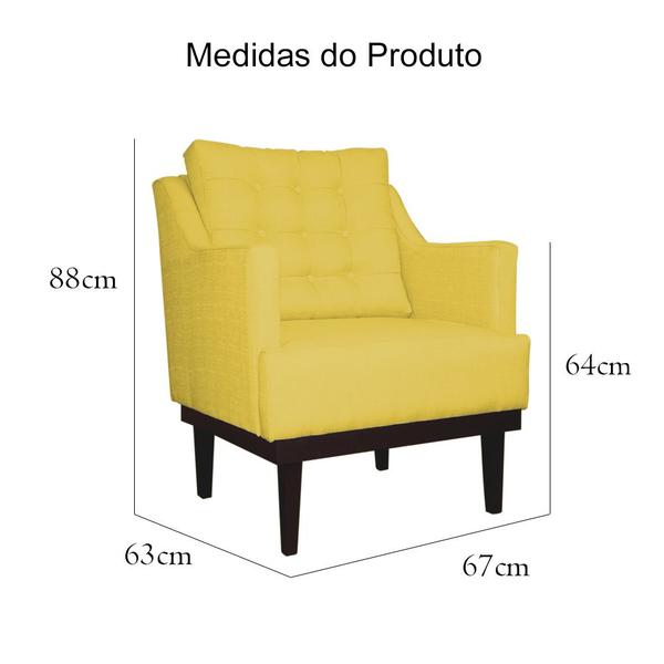 Imagem de Poltrona Decorativa Stefanie Com Base Suede - MALTA DECOR