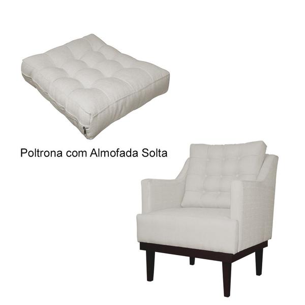 Imagem de Poltrona Decorativa Stefanie Com Base Suede - MALTA DECOR