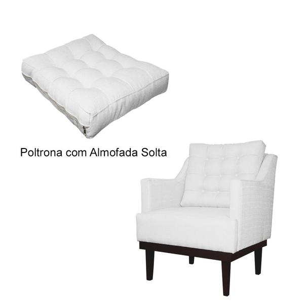 Imagem de Poltrona Decorativa Stefanie Com Base Suede - MALTA DECOR