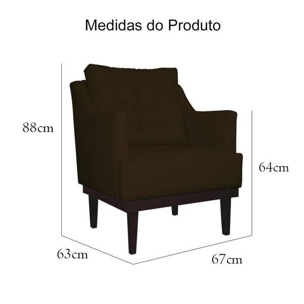 Imagem de Poltrona Decorativa Stefanie Com Base Suede - MALTA DECOR