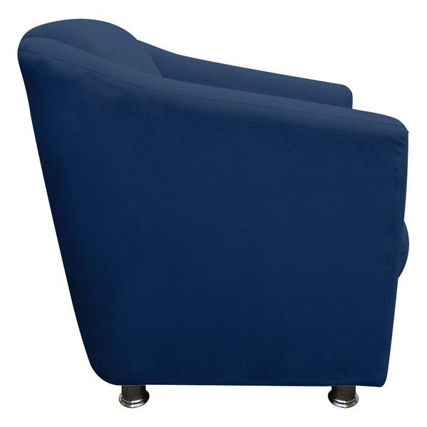 Imagem de Poltrona Decorativa Tilla Escritório Suede Azul Marinho