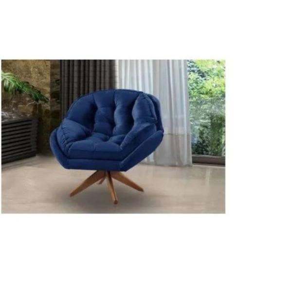 Imagem de Poltrona Decorativa Verona Com Base Giratória Suede