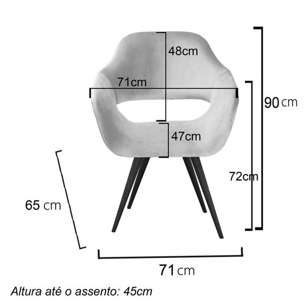 Imagem de Poltrona Decorativa Zara Cadeira Pé Madeira Palito Sala Recepção