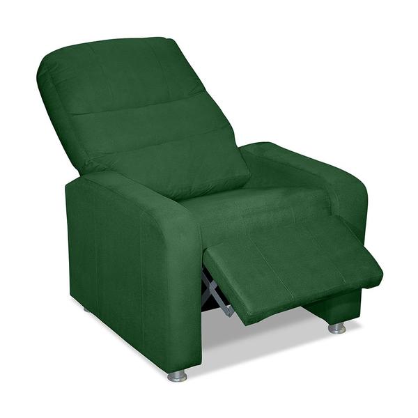 Imagem de Poltrona Do Papai Reclinável Confortável Suede Verde