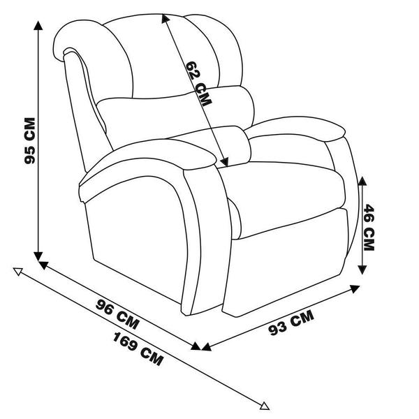 Imagem de Poltrona do Papai Reclinável Elétrica com Controle Biorne F05 Corano Bege - Lyam Decor