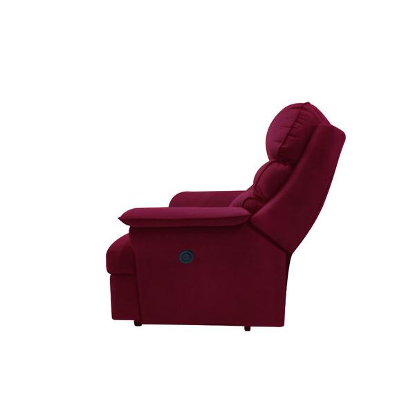 Imagem de Poltrona do Papai Reclinável Elétrica Confortável Suede Marsala