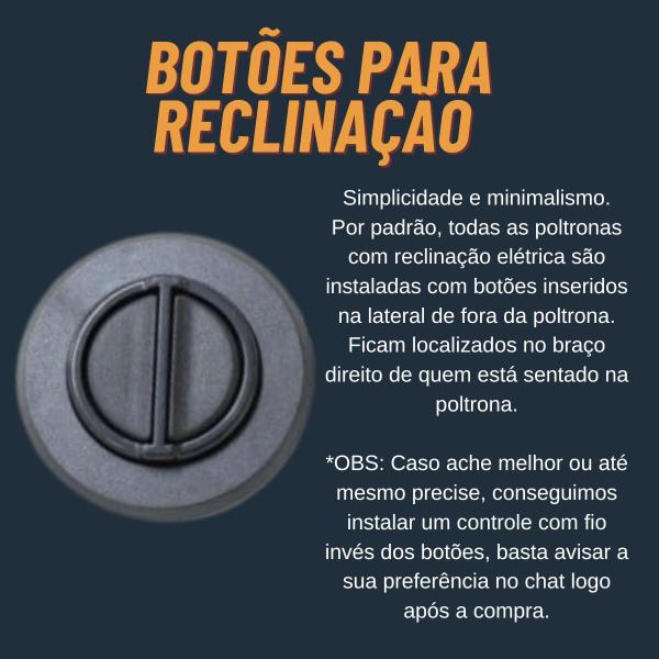 Imagem de Poltrona do Papai Reclinável Elétrica Em Material Sintético Importado Com Massagem - Modelo Eames Damie