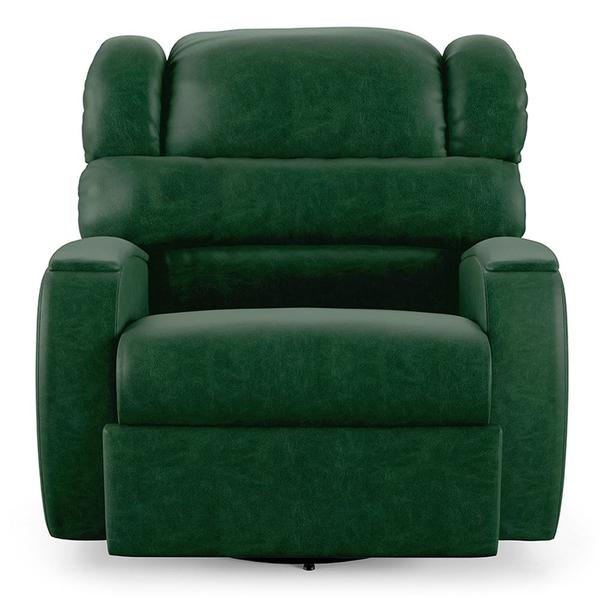 Imagem de Poltrona do Papai Reclinável Kalie Glider Giratória Massagem FH9 PU Verde Musgo - Mpozenato