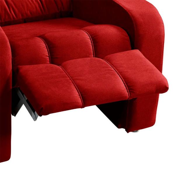 Imagem de Poltrona do Papai Reclinável Maldivas Suede Vermelho Plus Speciale Home