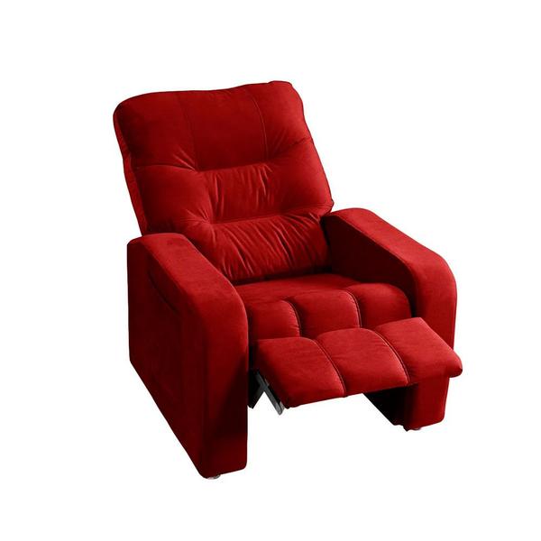 Imagem de Poltrona do Papai Reclinável Maldivas Suede Vermelho Star Confort