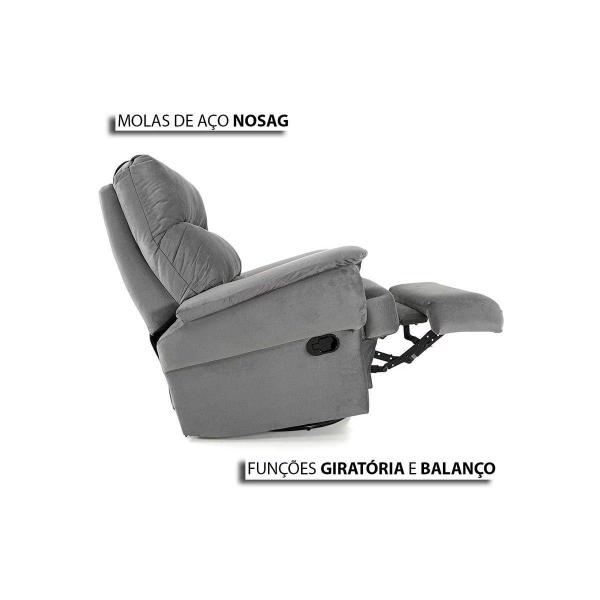 Imagem de Poltrona do Papai Reclinável MH 1217 Two Way c/ Massagem Suede Bege - Herval