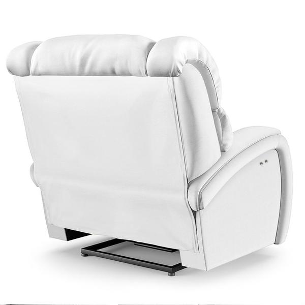 Imagem de Poltrona do Papai Reclinável Napoli Power Touch Massagem PU Branco FH1 - D'Rossi