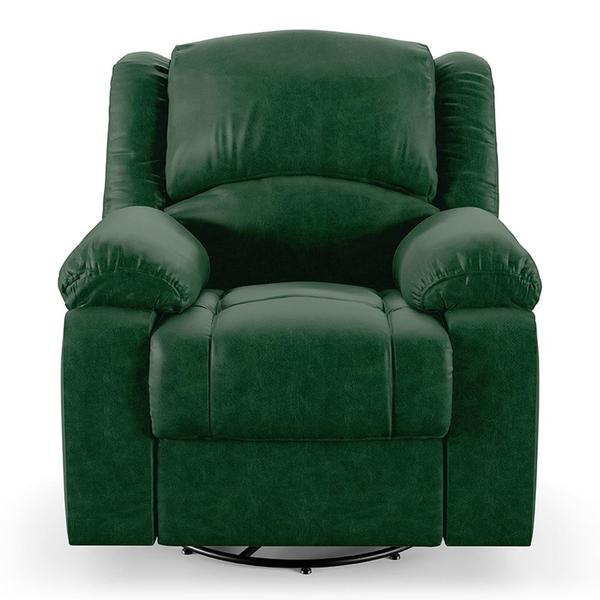 Imagem de Poltrona do Papai Reclinável Pietra Glider Giratória USB FH9 PU Verde Musgo - Mpozenato