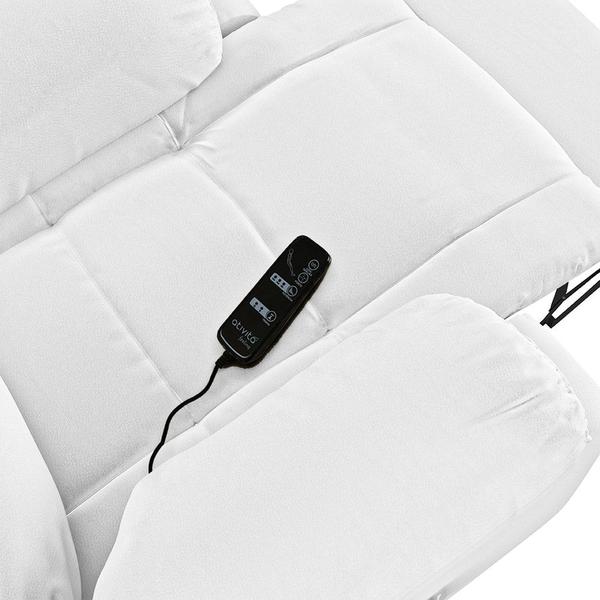 Imagem de Poltrona do Papai Reclinável Pietra Power Touch Massagem FH9 PU Branco - Mpozenato