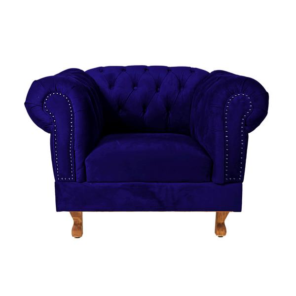 Imagem de Poltrona Duque Chesterfield Capitone Azul Marinho